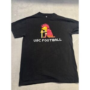 USC Trojans Football Retro Pixel Art T Shirt Size M Black Team Trojan